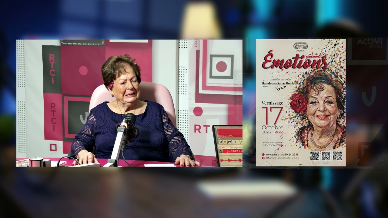 🔴 Le club de 10h:Hamdouna Sanaa Bouzouita artiste peintre nous présente son exposition Émotions .
